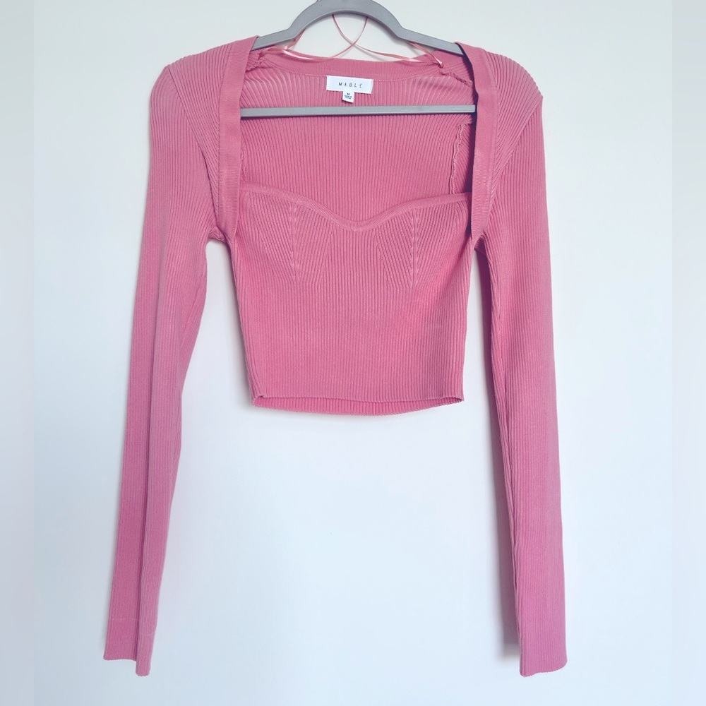 MABLE - Pink Long Sleeve Top
